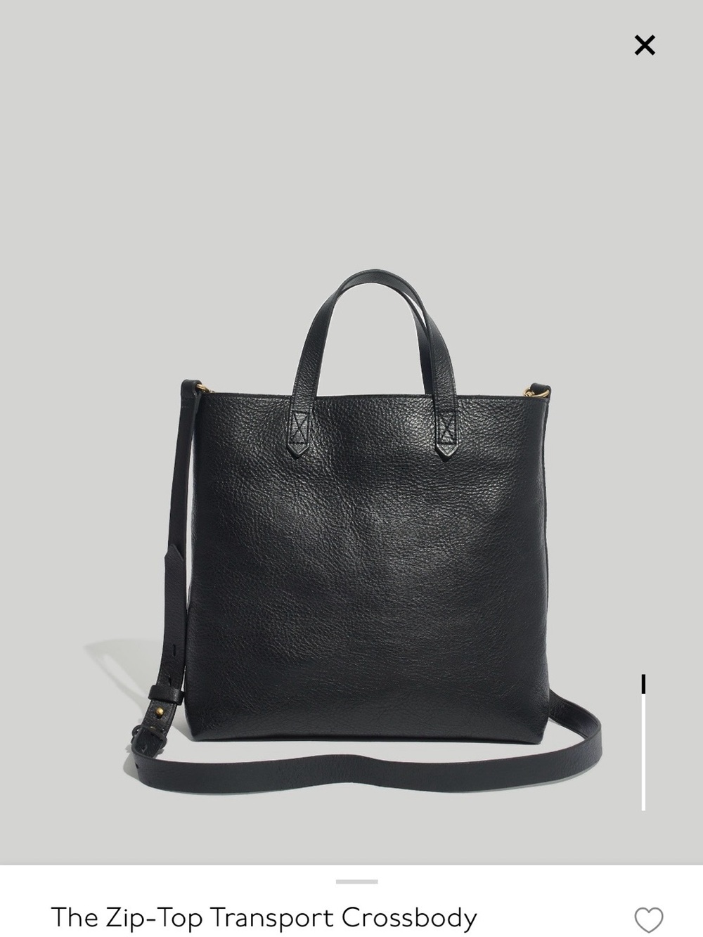 Madewell Zip-Top Transport Crossbody Bag